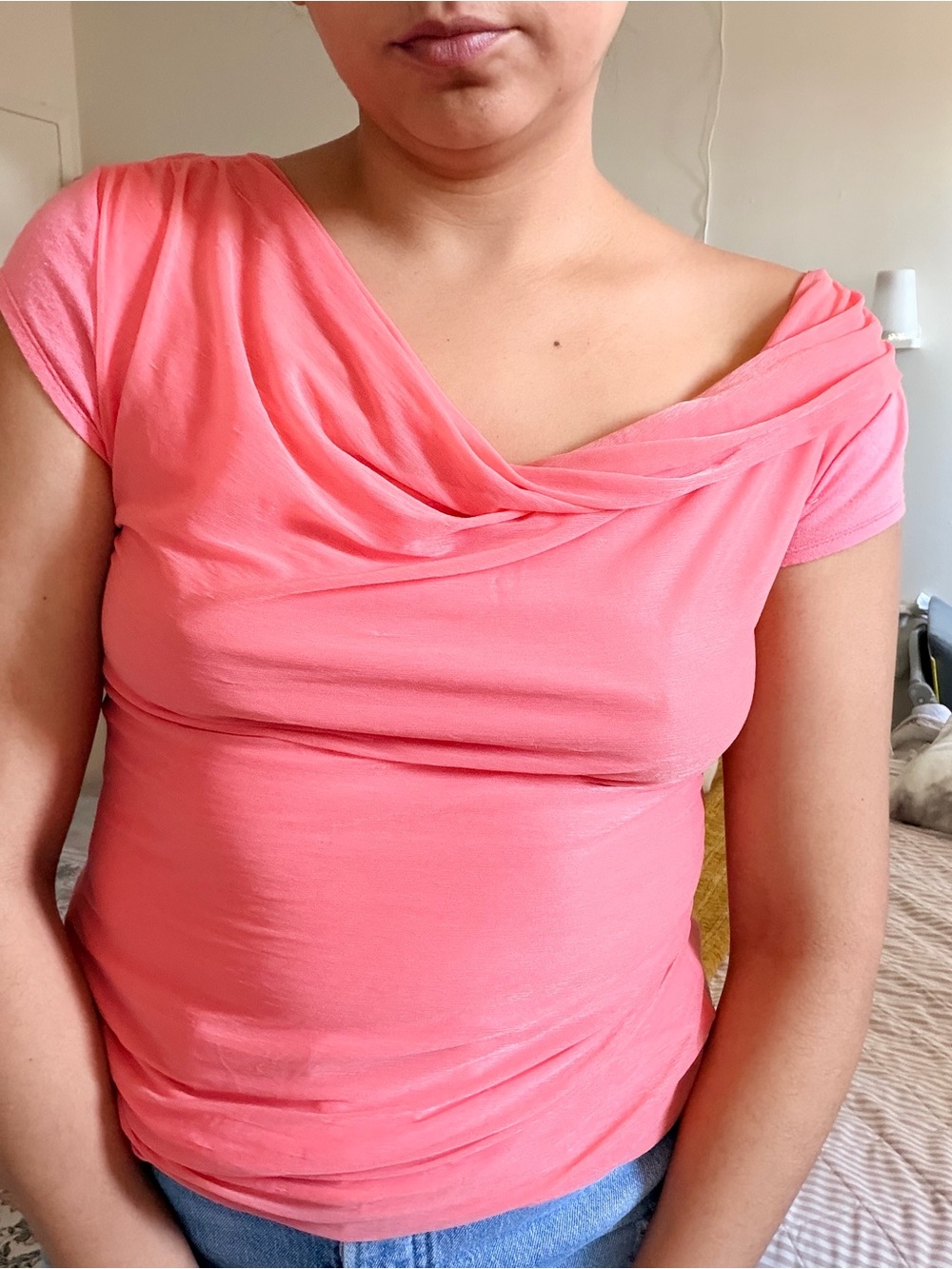The Limited Coral Short-Sleeve Top